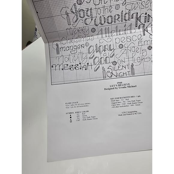 Imaginating Let's Believe Cross Stitch Pattern Christmas - Picture 2 of 3